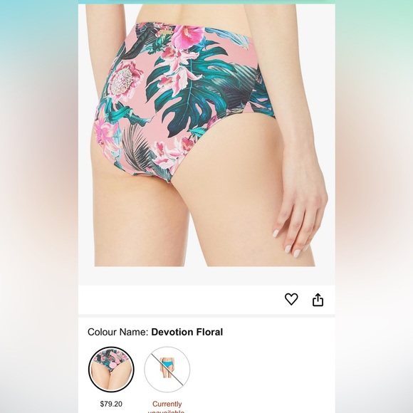 NWT Skye Swimwear womens Alessia Hi Waist Ruched Bikini Bottom Swimsuit - Picture 8 of 9